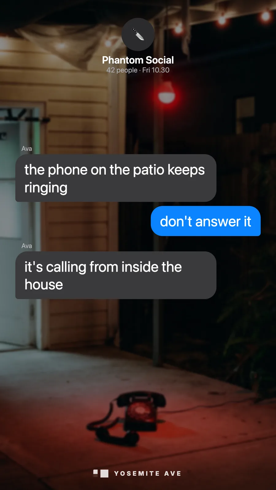 Group chat: it's calling from inside the house